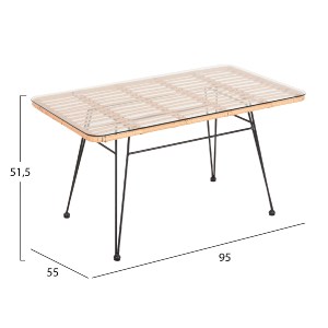 74254 ΣΕΤ ΣΑΛΟΝΙ ΕΞΩΤΕΡΙΚΟΥ ΧΩΡΟΥ 4ΤΜΧ ALLEGRA HM21052 WICKER-ΜΕΤΑΛΛΟ