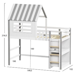 74274 ΠΑΙΔΙΚΟ ΚΡΕΒΑΤΙ τ.MONTESSORI ΜΕ ΠΛΑΙΝΑ ΡΑΦΙΑ HOMI HM712 ΞΥΛΟ ΠΕΥΚΟΥ ΛΕΥΚΟ-ΓΚΡΙ-ΣΤΡΩΜΑ 90x190εκ