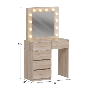 74292 ΤΟΥΑΛΕΤΑ ΜΕ ΦΩΤΙΣΜΟ LED & ΣΥΡΤΑΡΙΑ BEYON HM2500.01 ΜΕΛΑΜΙΝΗ ΣΕ SONAMA 112.5x40.5x140Υεκ.