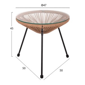 74334 ΣΕΤ ΕΞΩΤ.ΧΩΡΟΥ 3ΤΜΧ ACAPULCO HM21111 ΤΡΑΠΕΖΙ & 2 ΠΟΛΥΘΡΟΝΕΣ ΣΕ ΜΑΥΡΟ-ΜΠΕΖ
