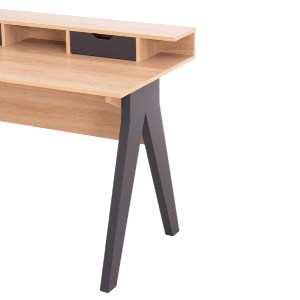 74339 ΓΡΑΦΕΙΟ REXIN HM18290 ΜΕΛΑΜΙΝΗ ΣΕ SONAMA-ΓΚΡΙ 120x19-59x75-85,5ΥΥεκ.