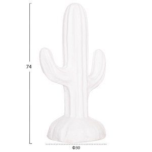 74369 ΔΙΑΚΟΣΜΗΤΙΚΟΣ ΚΑΚΤΟΣ ΔΑΠΕΔΟΥ CACTUS HM4386.02S MDF ΣΕ ΛΕΥΚΟ 42x30x74Υεκ