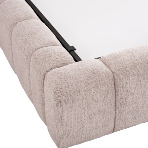 74377 ΚΡΕΒΑΤΙ RAMON ΜΕ ΑΠΟΘ. ΧΩΡΟ HM720.10 ΥΦΑΣΜΑ TEDDY ΜΠΕΖ-ΓΙΑ ΣΤΡΩΜΑ 160x200εκ