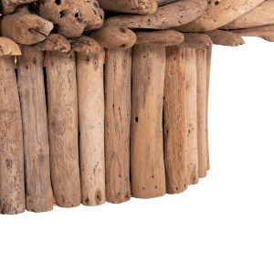 74422 ΤΡΑΠΕΖΙ ΣΑΛΟΝΙΟΥ ΟΒΑΛ SPARROW HM9962 DRIFTWOOD--ΓΥΑΛΙ 106x55,5x50,5Υεκ.