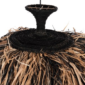 74429 ΦΩΤΙΣΤΙΚΟ ΟΡΟΦΗΣ ORDEM HM4716 ΚΑΠΕΛΟ ΙΝΕΣ SISAL & ΜΠΑΝΑΝΑΣ-ΜΑΥΡΟ & ΦΥΣΙΚΟ Φ60x50Υεκ