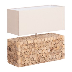 74441 ΕΠΙΤΡΑΠΕΖΙΟ ΦΩΤΙΣΤΙΚΟ TWIGGY HM4437 DRIFTWOOD & ΛΕΥΚΟ ΚΑΠΕΛΟ 50.5x16x45.5Υεκ.