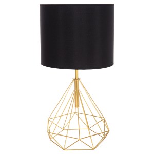 74461 ΕΠΙΤΡΑΠΕΖΙΟ ΦΩΤΙΣΤΙΚΟ GEILO HM7416.12 ΧΡΥΣΟ ΜΕΤΑΛΛΙΚΟ--ΜΑΥΡΟ PVC ΚΑΠΕΛΟ Φ25x48,5Υεκ.