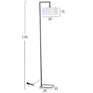 74467 ΦΩΤΙΣΤΙΚΟ ΔΑΠΕΔΟΥ BRANS HM7532.11 ΜΕΤΑΛΛΟ ΜΑΥΡΟ--PVC ΛΕΥΚΟ ΚΑΠΕΛΟ 25x33x170Υεκ.