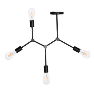 74476 ΦΩΤΙΣΤΙΚΟ ΟΡΟΦΗΣ 4-ΦΩΤΟ LIGHTY HM7405.11 ΜΕΤΑΛΛΟ ΣΕ ΜΑΥΡΟ 57x5x52Υεκ.