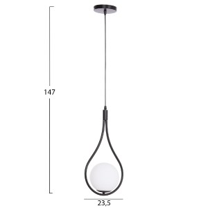 74490 ΦΩΤΙΣΤΙΚΟ ΟΡΟΦΗΣ DROPLET HM7503.11 ΜΕΤΑΛΛΟ ΣΕ ΜΑΥΡΟ-ΛΕΥΚΟΣ ΓΛΟΜΠΟΣ 23,5x12x147Υεκ.