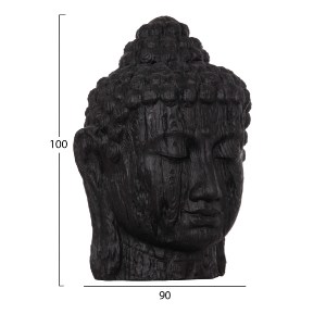 74491 ΔΙΑΚΟΣΜΗΤΙΚΟ ΔΑΠΕΔΟΥ XXL ΚΕΦΑΛΙ ΒΟΥΔΑ HM4385.01 ΓΥΨΟΣ ΣΕ ΜΑΥΡΟ 90x90x100Υεκ.