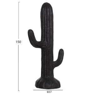 74524 ΔΙΑΚΟΣΜΗΤΙΚΟΣ ΚΑΚΤΟΣ ΔΑΠΕΔΟΥ CACTUS HM4386.01L ΓΥΨΟΣ ΣΕ ΜΑΥΡΟ 63x37x150Υεκ.