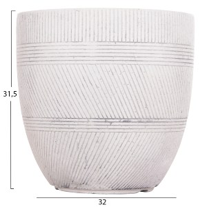 74539 ΣΕΤ 4ΤΜΧ ΓΛΑΣΤΡΕΣ ΣΤΡΟΓΓΥΛΕΣ ΣΕΙΡΑ GARDENER HM4719 FIBERCLAY-ΧΡΩΜΑ CEMENT Φ44x43Υεκ