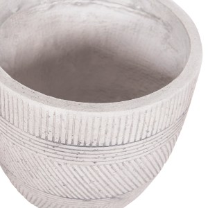 74539 ΣΕΤ 4ΤΜΧ ΓΛΑΣΤΡΕΣ ΣΤΡΟΓΓΥΛΕΣ ΣΕΙΡΑ GARDENER HM4719 FIBERCLAY-ΧΡΩΜΑ CEMENT Φ44x43Υεκ