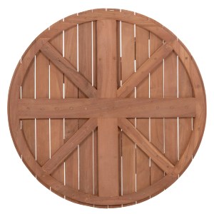 74543 ΕΠΙΦΑΝΕΙΑ ΤΡΑΠΕΖΙΟΥ ΣΤΡΟΓΓΥΛΗ HM18133 ΞΥΛΟ TEAK--ΦΥΣΙΚΟ Φ70x4(πάχος)εκ.