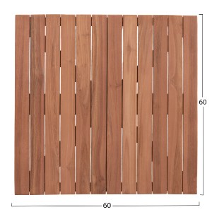 74545 ΕΠΙΦΑΝΕΙΑ ΤΡΑΠΕΖΙΟΥ ΤΕΤΡΑΓΩΝΗ HM18135 ΞΥΛΟ TEAK--ΦΥΣΙΚΟ 60x60x4(πάχος)εκ.