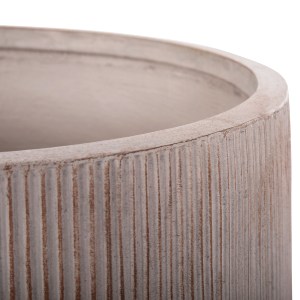 74552 ΣΕΤ 3ΤΜΧ ΓΛΑΣΤΡΕΣ ΣΤΡΟΓΓΥΛΕΣ ΣΕΙΡΑ GARDENER HM4724 FIBERCLAY-ΧΡΩΜΑ CEMENT Φ55x55Υεκ