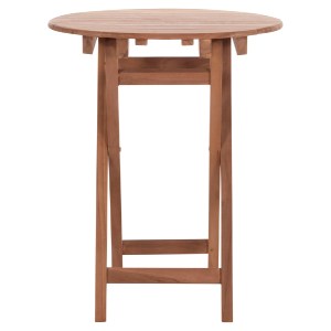 74566 ΤΡΑΠΕΖΙ ΣΚΗΝΟΘΕΤΗ ΣΤΡΟΓΓΥΛΟ HEIDEL HM18120 ΞΥΛΟ TEAK--ΦΥΣΙΚΟ Φ60x75Υεκ.