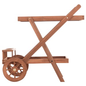 74577 ΔΙΣΚΟΣ ΣΕΡΒΙΡΙΣΜΑΤΟΣ ΣΕ ΤΡΟΛΕΥ ALFRED HM4579 ΞΥΛΟ TEAK--ΦΥΣΙΚΟ 86x56x80Υεκ.