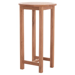 74580 ΤΡΑΠΕΖΙ/ΣΤΑΝΤ ΜΠΑΡ ΣΤΡΟΓΓΥΛΟ PRESSCOT HM18114 ΞΥΛΟ TEAK--ΦΥΣΙΚΟ Φ60x105Υεκ.