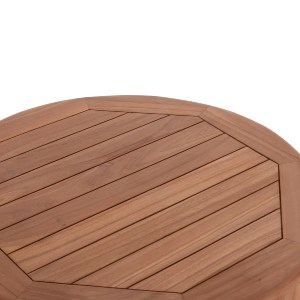 74580 ΤΡΑΠΕΖΙ/ΣΤΑΝΤ ΜΠΑΡ ΣΤΡΟΓΓΥΛΟ PRESSCOT HM18114 ΞΥΛΟ TEAK--ΦΥΣΙΚΟ Φ60x105Υεκ.