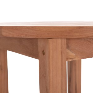 74580 ΤΡΑΠΕΖΙ/ΣΤΑΝΤ ΜΠΑΡ ΣΤΡΟΓΓΥΛΟ PRESSCOT HM18114 ΞΥΛΟ TEAK--ΦΥΣΙΚΟ Φ60x105Υεκ.