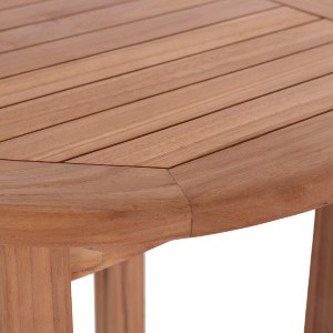 74580 ΤΡΑΠΕΖΙ/ΣΤΑΝΤ ΜΠΑΡ ΣΤΡΟΓΓΥΛΟ PRESSCOT HM18114 ΞΥΛΟ TEAK--ΦΥΣΙΚΟ Φ60x105Υεκ.