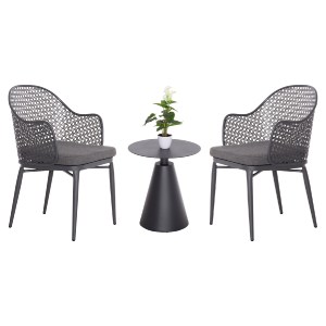 74598 ΣΕΤ LOUNGE 3TMX ΕΞ.ΧΩΡΟΥ OREGO HM21106.01 ΑΛΟΥΜΙΝΙΟ ΣΕ ΣΚΟΥΡΟ ΓΚΡΙ