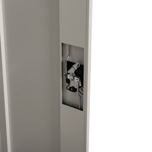 74610 ΝΤΟΥΛΑΠΑ ΜΕΤΑΛΛΙΚΗ DURON HM21000 ΔΙΦΥΛΛΗ ΜΕ 5 ΑΠΟΘ.ΧΩΡΟΥΣ & ΠΟΔΙΑ- ΓΚΡΙ 90Χ40Χ190Yεκ
