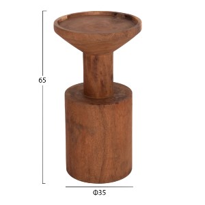 74618 ΤΡΑΠΕΖΙ ΒΟΗΘΗΤΙΚΟ BERMAL HM9889.11 ΜΑΣΙΦ ΞΥΛΟ SUAR ΣΕ ΦΥΣΙΚΟ Φ35x65Υεκ.