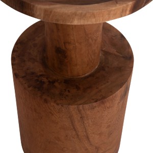 74618 ΤΡΑΠΕΖΙ ΒΟΗΘΗΤΙΚΟ BERMAL HM9889.11 ΜΑΣΙΦ ΞΥΛΟ SUAR ΣΕ ΦΥΣΙΚΟ Φ35x65Υεκ.