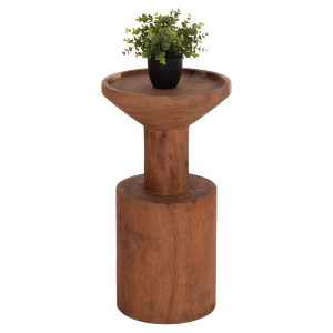 74618 ΤΡΑΠΕΖΙ ΒΟΗΘΗΤΙΚΟ BERMAL HM9889.11 ΜΑΣΙΦ ΞΥΛΟ SUAR ΣΕ ΦΥΣΙΚΟ Φ35x65Υεκ.