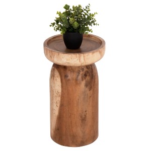 74622 ΤΡΑΠΕΖΙ ΒΟΗΘΗΤΙΚΟ LOKI HM9899.11 ΜΑΣΙΦ ΞΥΛΟ SUAR ΣΕ ΦΥΣΙΚΟ Φ30x50Υεκ.