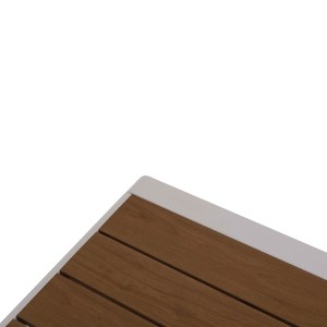 74626 ΤΡΑΠΕΖΑΚΙ ΞΑΠΛΩΣΤΡΑΣ BENTRY HM6276.01 ΑΛΟΥΜΙΝΙΟ ΛΕΥΚΟ--POLYWOOD 100x56x35Υεκ.