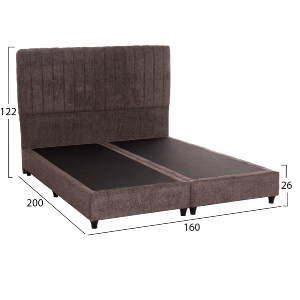 74630 ΚΡEΒΑΤΙ ΔΙΠΛΟ HILDA HM717.02 ΥΦΑΣΜΑ ΜΠΟΥΚΛΕ ΚΑΦΕ--ΓΙΑ ΣΤΡΩΜΑ 160x200εκ.