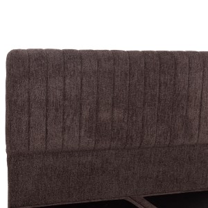 74630 ΚΡEΒΑΤΙ ΔΙΠΛΟ HILDA HM717.02 ΥΦΑΣΜΑ ΜΠΟΥΚΛΕ ΚΑΦΕ--ΓΙΑ ΣΤΡΩΜΑ 160x200εκ.