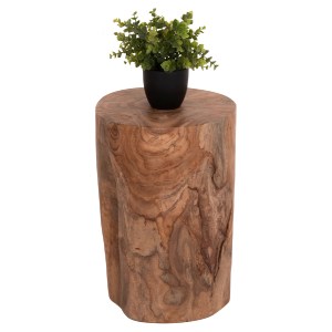 74637 ΒΟΗΘΗΤΙΚΟ ΤΡΑΠΕΖΑΚΙ/ΣΚΑΜΠΟ TRONCO HM9374.21 ΞΥΛΟ TEAK--ΦΥΣΙΚΟ Φ30x45Υεκ.