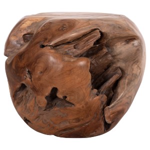 74672 ΒΟΗΘΗΤΙΚΟ ΤΡΑΠΕΖΙ LOGGY HM18295 ΞΥΛΟ TEAK--ΦΥΣΙΚΟ 50x50x50Υεκ.