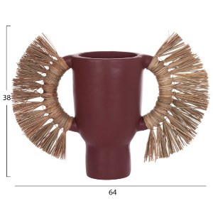 74719 ΕΠΙΤΡΑΠΕΖΙΟ ΔΙΑΚΟΣΜΗΤΙΚΟ ΒΑΖΟ ALICA HM4668.06L ΒΥΣΣΙΝΙ ΤΕΡΑΚΟΤΑ & GRASS--64x22x38Υεκ