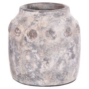 74720 ΔΙΑΚΟΣΜΗΤΙΚΟ ΕΠΙΤΡΑΠΕΖΙΟ ΒΑΖΟ VERMO HM4392 ΤΕΡΑΚΟΤΑ ΣΕ ΓΚΡΙ Φ20x19Υεκ.