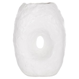 74728 ΕΠΙΤΡΑΠΕΖΙΟ ΔΙΑΚΟΣΜΗΤΙΚΟ ΒΑΖΟ NAMENTIS HM4673.02L ΛΕΥΚΗ ΤΕΡΑΚΟΤΑ--26.5x16x36.5Υεκ