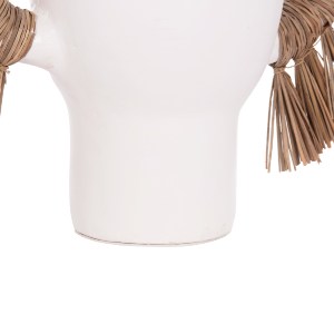 74736 ΕΠΙΤΡΑΠΕΖΙΟ ΔΙΑΚΟΣΜΗΤΙΚΟ ΒΑΖΟ ALICA HM4668.02L ΛΕΥΚΗ ΤΕΡΑΚΟΤΑ & GRASS--64x22x38Υεκ