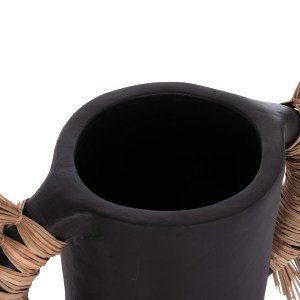 74738 ΕΠΙΤΡΑΠΕΖΙΟ ΔΙΑΚΟΣΜΗΤΙΚΟ ΒΑΖΟ ALICA HM4668.01S ΜΑΥΡΗ ΤΕΡΑΚΟΤΑ & GRASS--55x19x34Υεκ