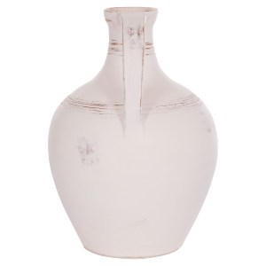 74746 ΕΠΙΤΡΑΠΕΖΙΟΣ ΔΙΑΚΟΣΜΗΤΙΚΟΣ ΑΜΦΟΡΕΑΣ FEAX HM4676.02S ΛΕΥΚΗ ΤΕΡΑΚΟΤΑ--35x35x48Υεκ.