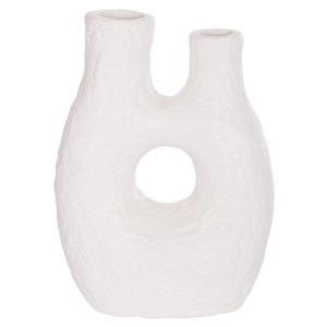 74751 ΕΠΙΤΡΑΠΕΖΙΟ ΔΙΑΚΟΣΜΗΤΙΚΟ ΒΑΖΟ NAMENTIS HM4665.02L ΛΕΥΚΗ ΤΕΡΑΚΟΤΑ--27x13.5x37Υεκ