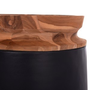 74775 ΔΙΑΚΟΣΜΗΤΙΚΟ ΒΑΖΟ ΔΑΠΕΔΟΥ LINTER HM4662.01L FIBER CEMENT ΜΑΥΡΟ--ΞΥΛΟ ΤΕΑΚ Φ41x47Υεκ.