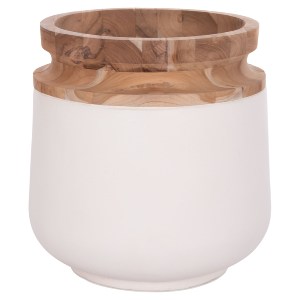 74777 ΔΙΑΚΟΣΜΗΤΙΚΟ ΒΑΖΟ ΔΑΠΕΔΟΥ LINTER HM4662.02L FIBER CEMENT ΛΕΥΚΟ--ΞΥΛΟ ΤΕΑΚ Φ41x47Υεκ.