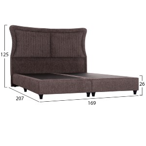 74808 ΚΡEΒΑΤΙ ΔΙΠΛΟ NESTOR HM715.02 ΥΦΑΣΜΑ ΜΠΟΥΚΛΕ ΚΑΦΕ--ΓΙΑ ΣΤΡΩΜΑ 160x200εκ.