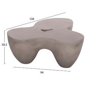 74813 ΤΡΑΠΕΖΙ ΣΑΛΟΝΙΟΥ SALLEN HM18161.03 FIBER CEMENT ΣΕ ΓΚΡΙ--108x94x38,5Υεκ.