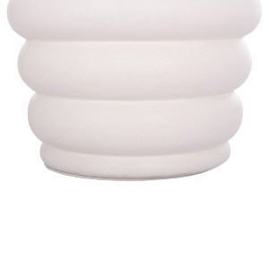 74826 ΣΚΑΜΠΟ PUFFAT HM18172.02 FIBER CEMENT ΛΕΥΚΟ- ΞΥΛΟ TEAK TOP Φ45x46Υεκ.